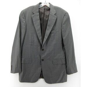 Isaia Sport Coat 44 Long Napoli Blazer Wool Jacket Pinstripe Italy